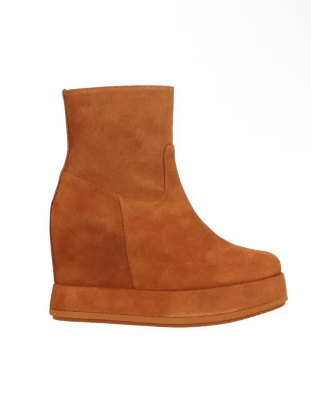 Paloma Barcelo Ivey Crosta Hidden Wedge Leather Ankle Bootie Size 38/US 8